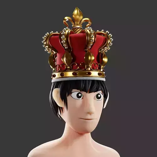 Crown 01 - SciFi Character Design Low-poly 3D model