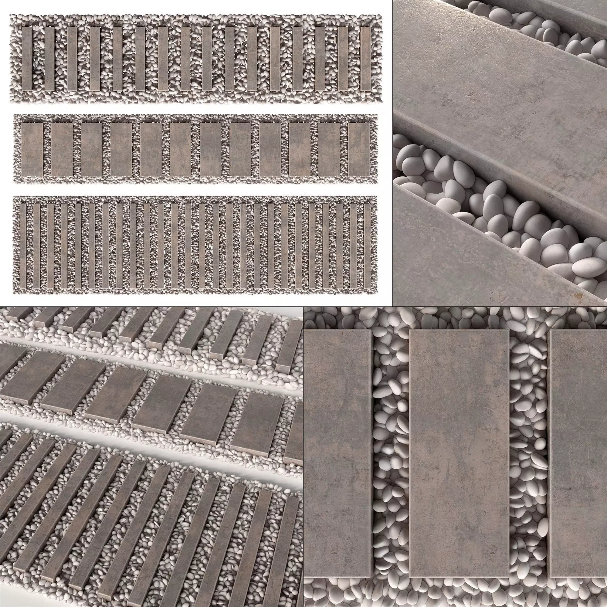 Road board pebble n5 3D model_0