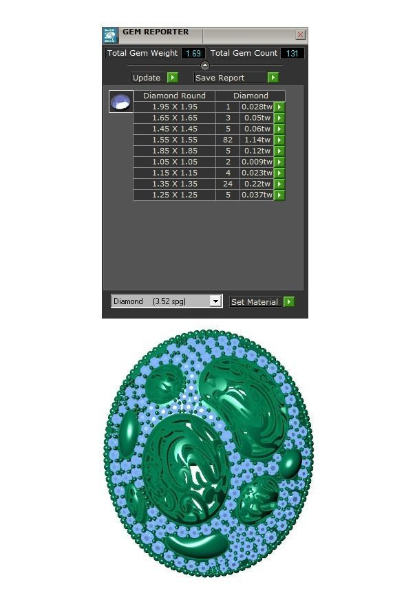 Ring390 gold ring with diamonds 3D print model_5