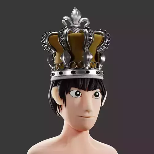 Crown 02 - SciFi Character Design Low-poly 3D model