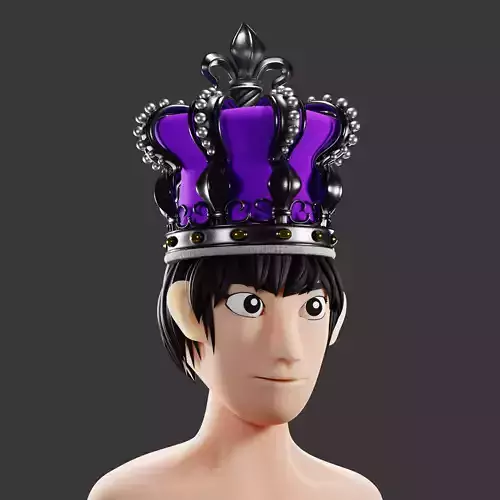 Crown 03 - SciFi Character Design Low-poly 3D model