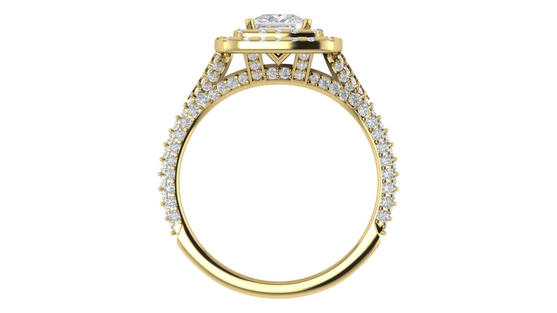 Women Wedding Engagement Ring 3dm STL OBJ FBX Renders Details 3D print model_7