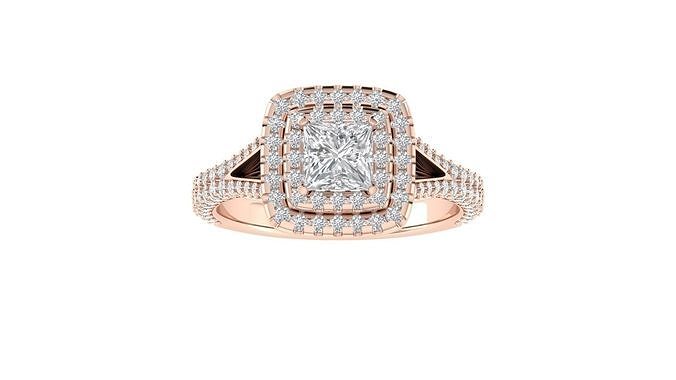 Women Wedding Engagement Ring 3dm STL OBJ FBX Renders Details 3D print model