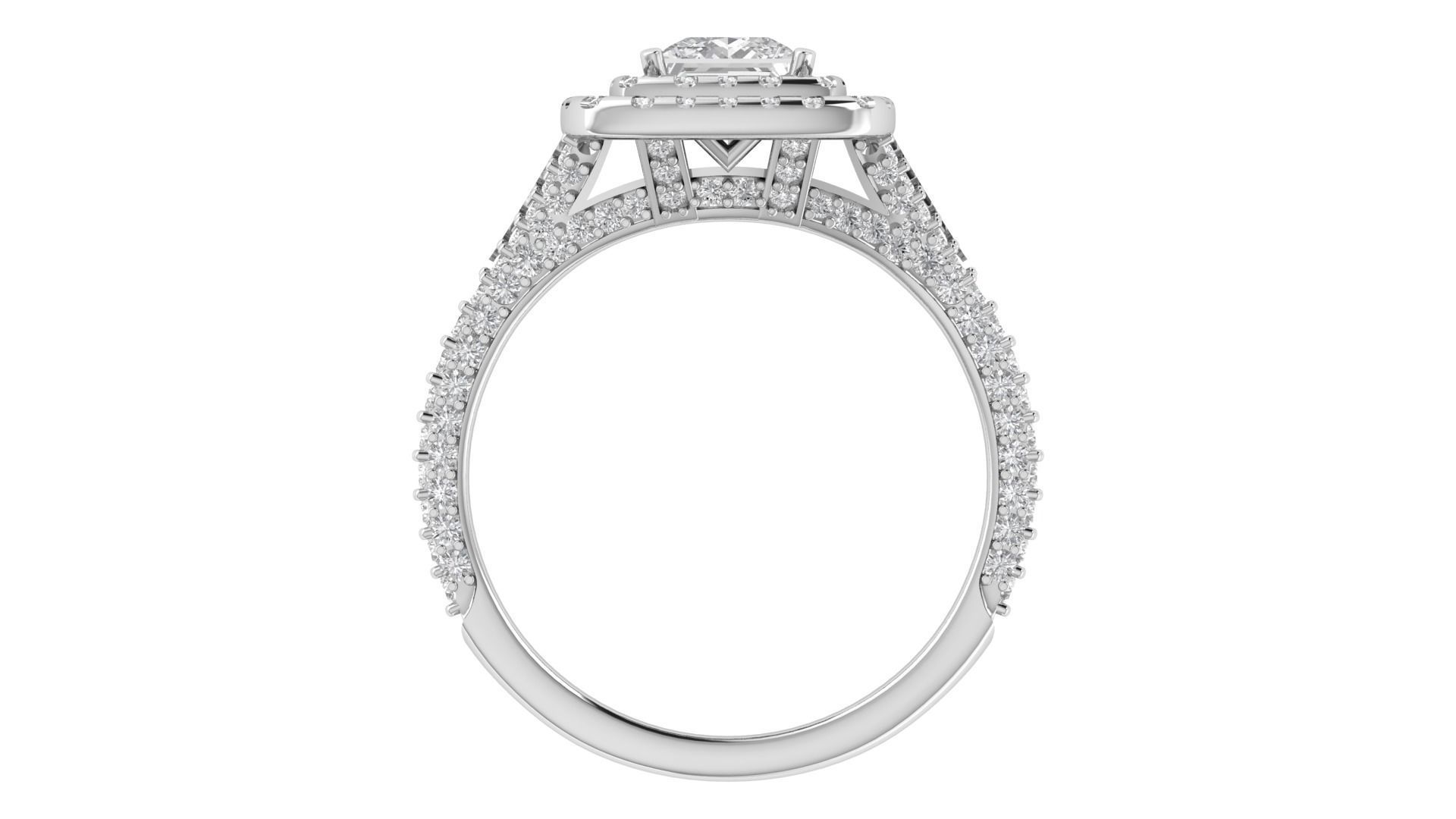 Women Wedding Engagement Ring 3dm STL OBJ FBX Renders Details 3D print model_6