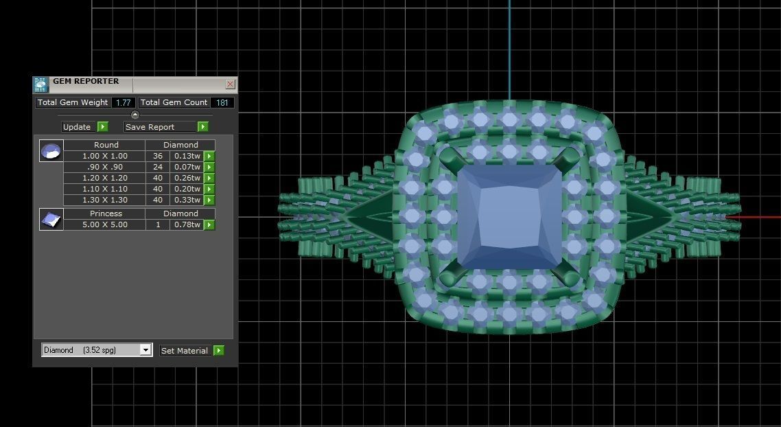 Women Wedding Engagement Ring 3dm STL OBJ FBX Renders Details 3D print model_21