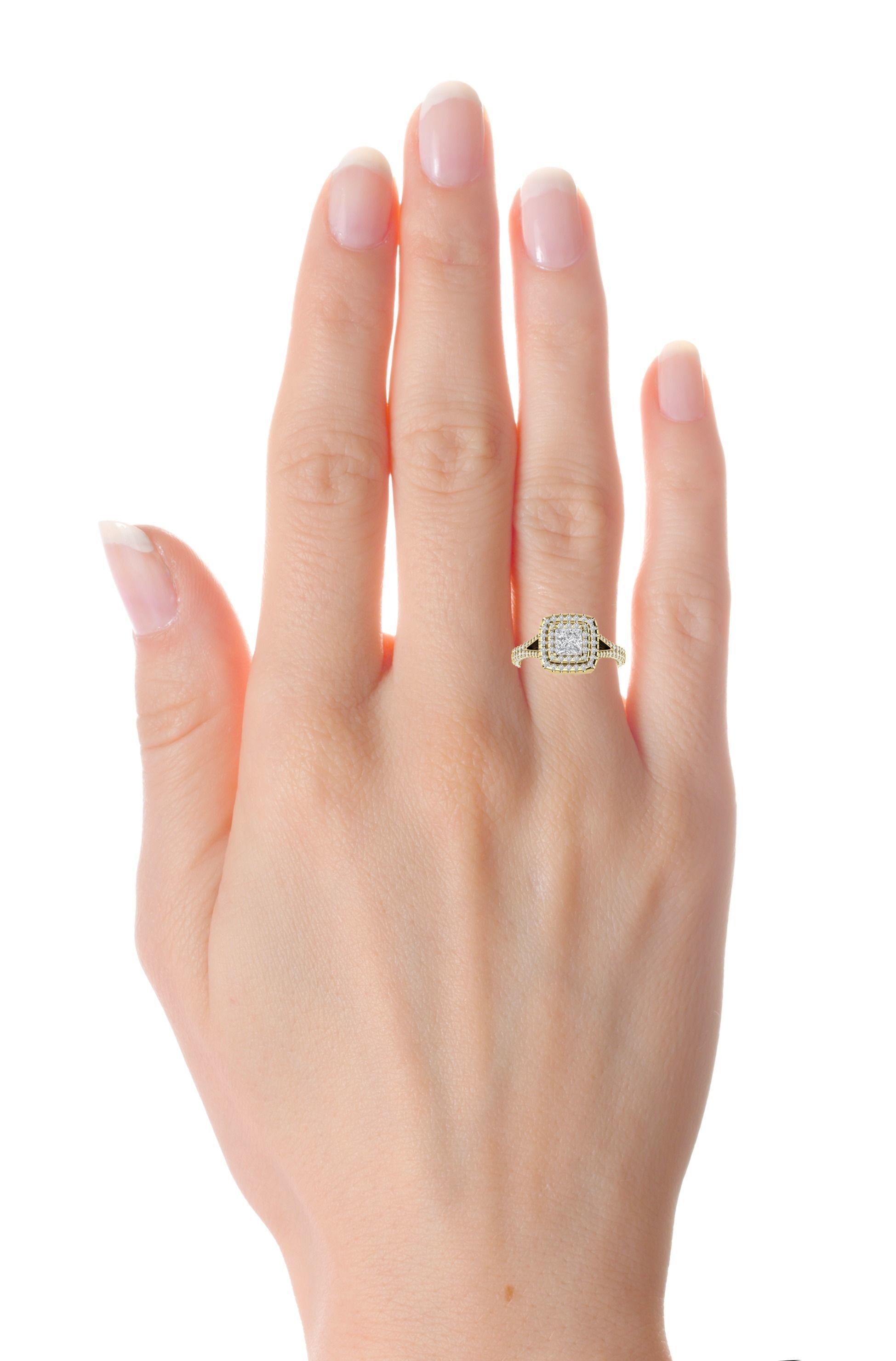 Women Wedding Engagement Ring 3dm STL OBJ FBX Renders Details 3D print model_11