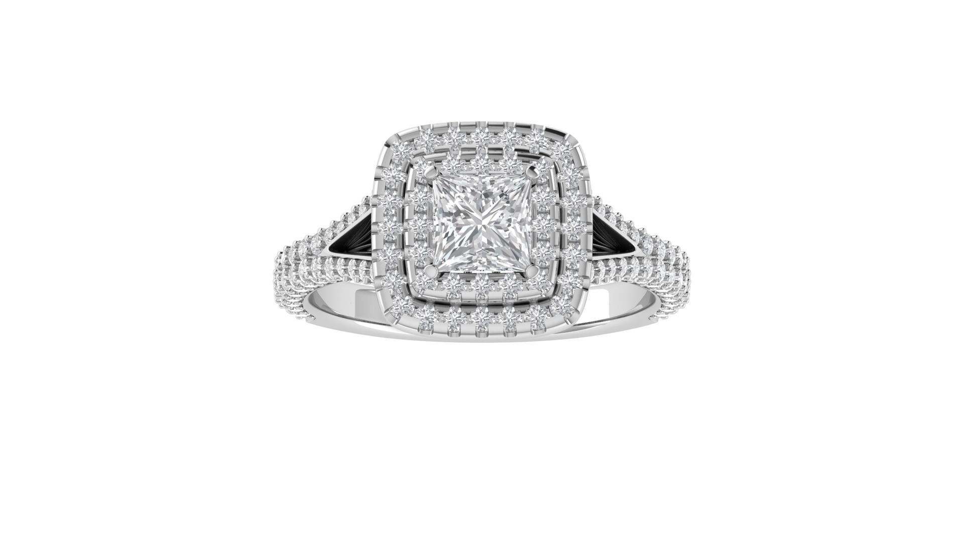 Women Wedding Engagement Ring 3dm STL OBJ FBX Renders Details 3D print model_1