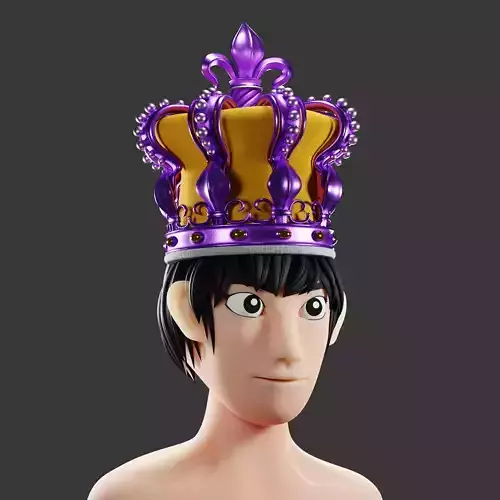 Crown 04 - SciFi Character Design Low-poly 3D model