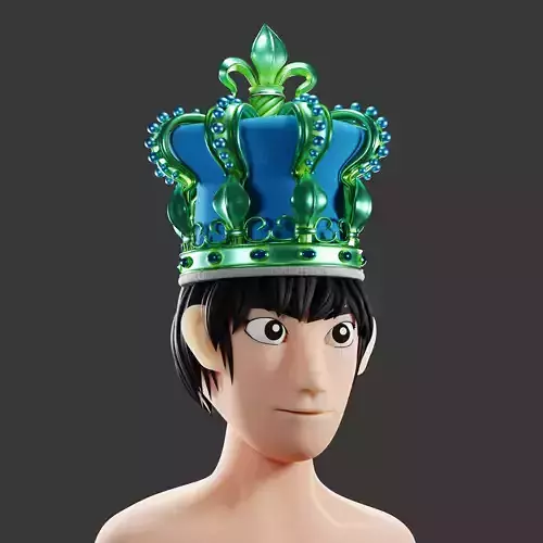 Crown 05 - SciFi Character Design Low-poly 3D model