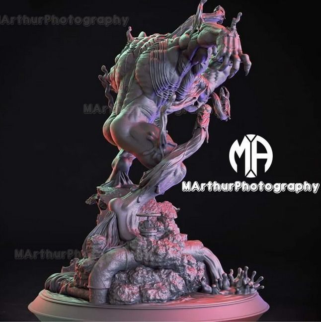 Venom vs Spiderman FIgure 3D print model_3