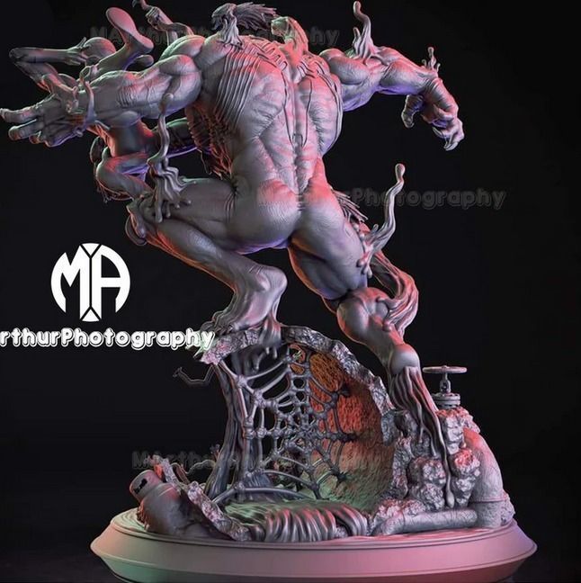 Venom vs Spiderman FIgure 3D print model_4
