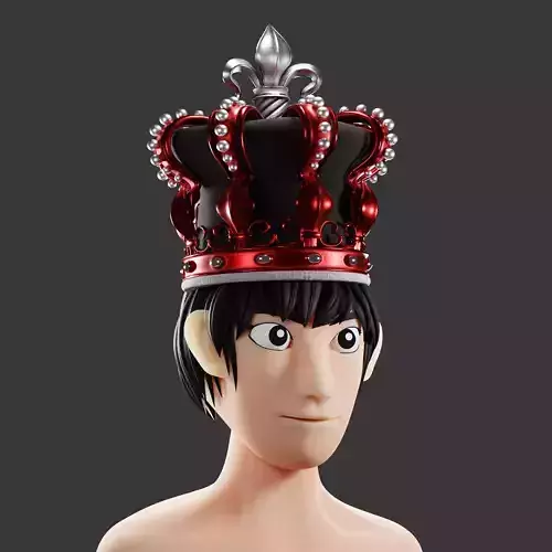 Crown 06 - SciFi Character Design Low-poly 3D model