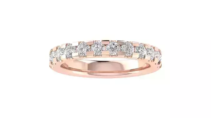 Round Diamond Women Band Ring 3dm STL OBJ FBX Renders Details