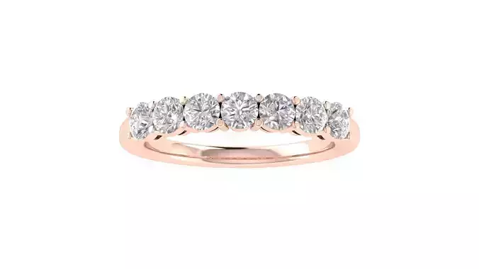 Round Diamond Women Band Ring 3dm STL OBJ FBX Renders Details