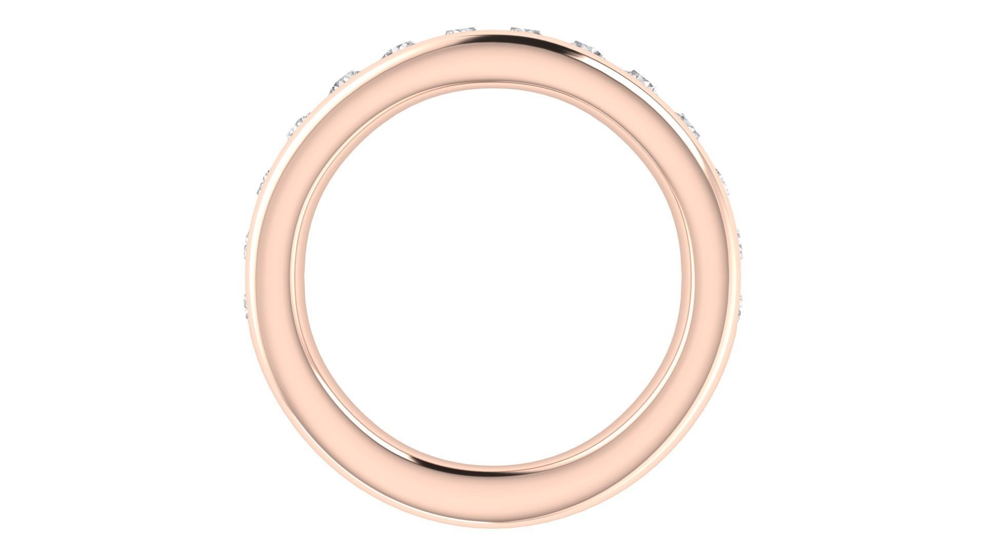 Round Diamond Eternity Band Ring 3dm STL OBJ FBX Renders Details 3D print model_6