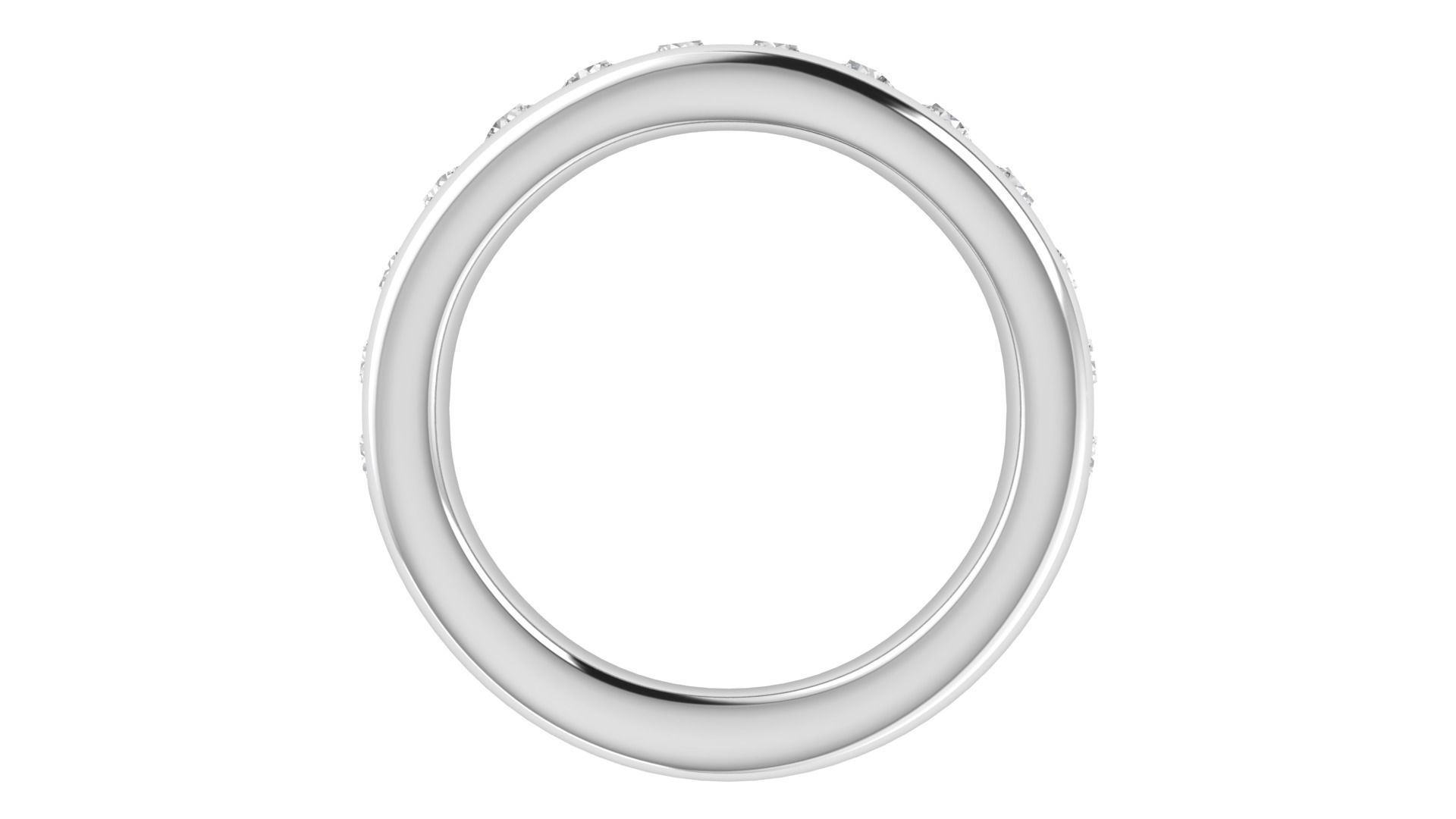 Round Diamond Eternity Band Ring 3dm STL OBJ FBX Renders Details 3D print model_7