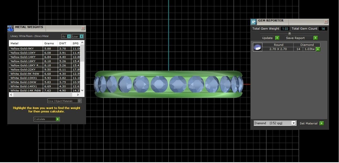 Round Diamond Eternity Band Ring 3dm STL OBJ FBX Renders Details 3D print model_21
