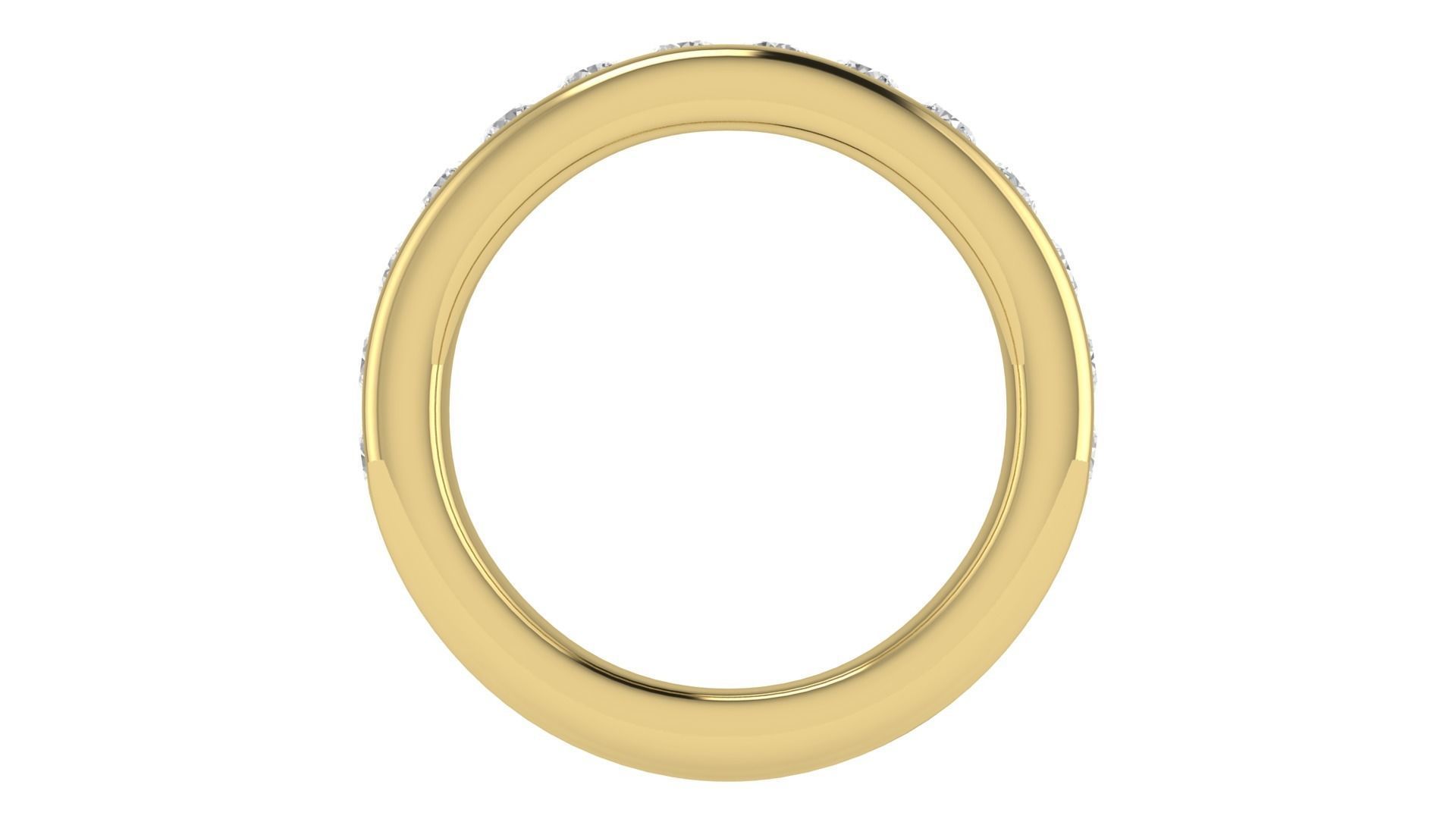 Round Diamond Eternity Band Ring 3dm STL OBJ FBX Renders Details 3D print model_8