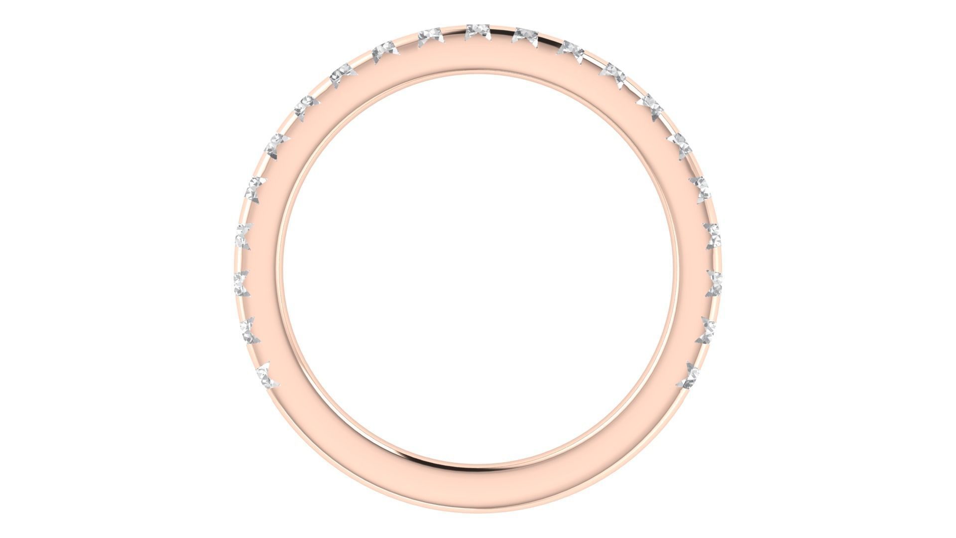 Round Diamond Eternity Band Ring 3dm STL OBJ FBX Renders Details 3D print model_7