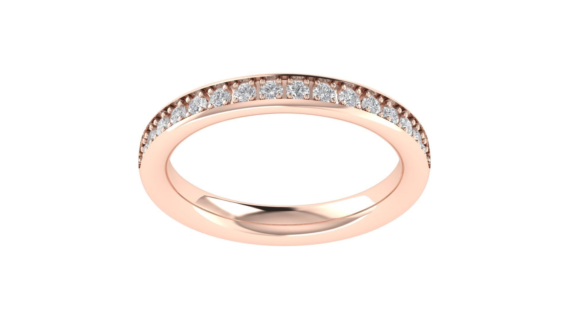 Round Diamond Eternity Band Ring 3dm STL OBJ FBX Renders Details 3D print model_19