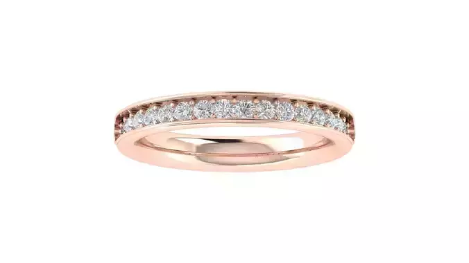 Round Diamond Eternity Band Ring 3dm STL OBJ FBX Renders Details 3D print model