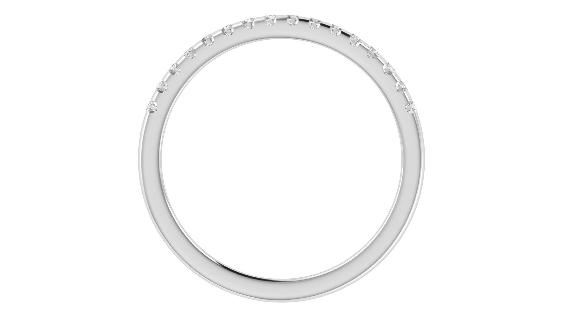 Round Diamond Eternity Band Ring 3dm STL OBJ FBX Renders Details 3D print model_8