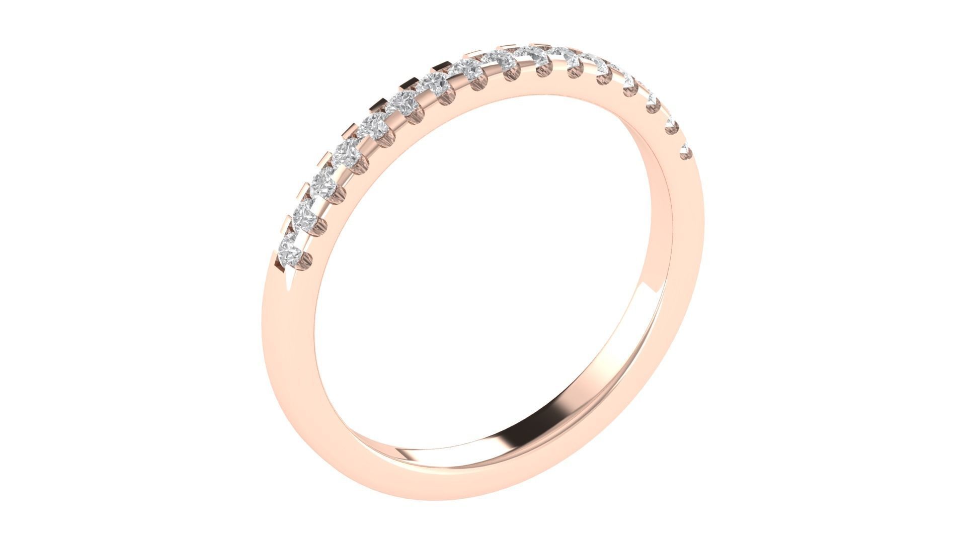 Round Diamond Eternity Band Ring 3dm STL OBJ FBX Renders Details 3D print model_5