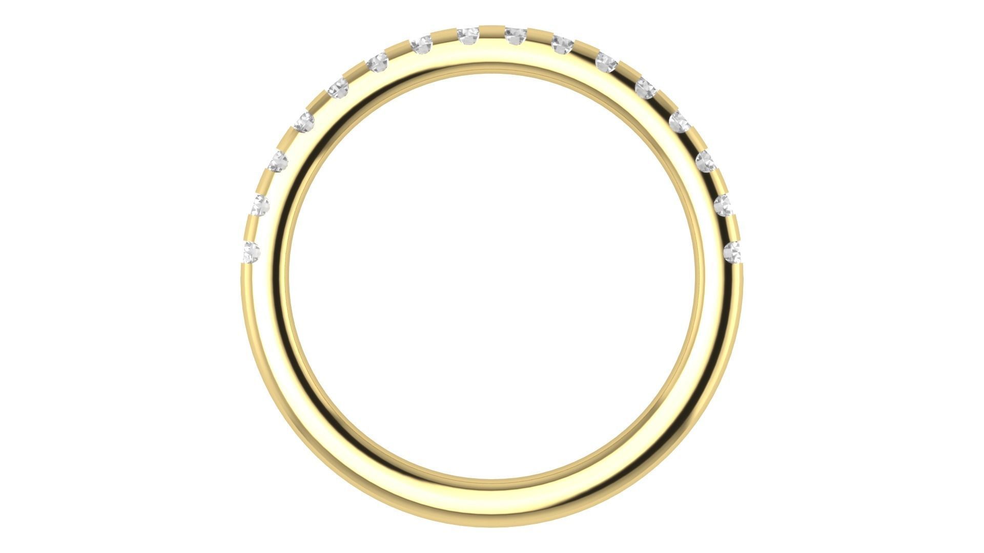 Round Diamond Eternity Band Ring 3dm STL OBJ FBX Renders Details 3D print model_8