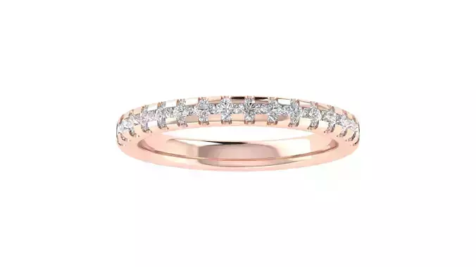 Round Diamond Eternity Band Ring 3dm STL OBJ FBX Renders Details 3D print model