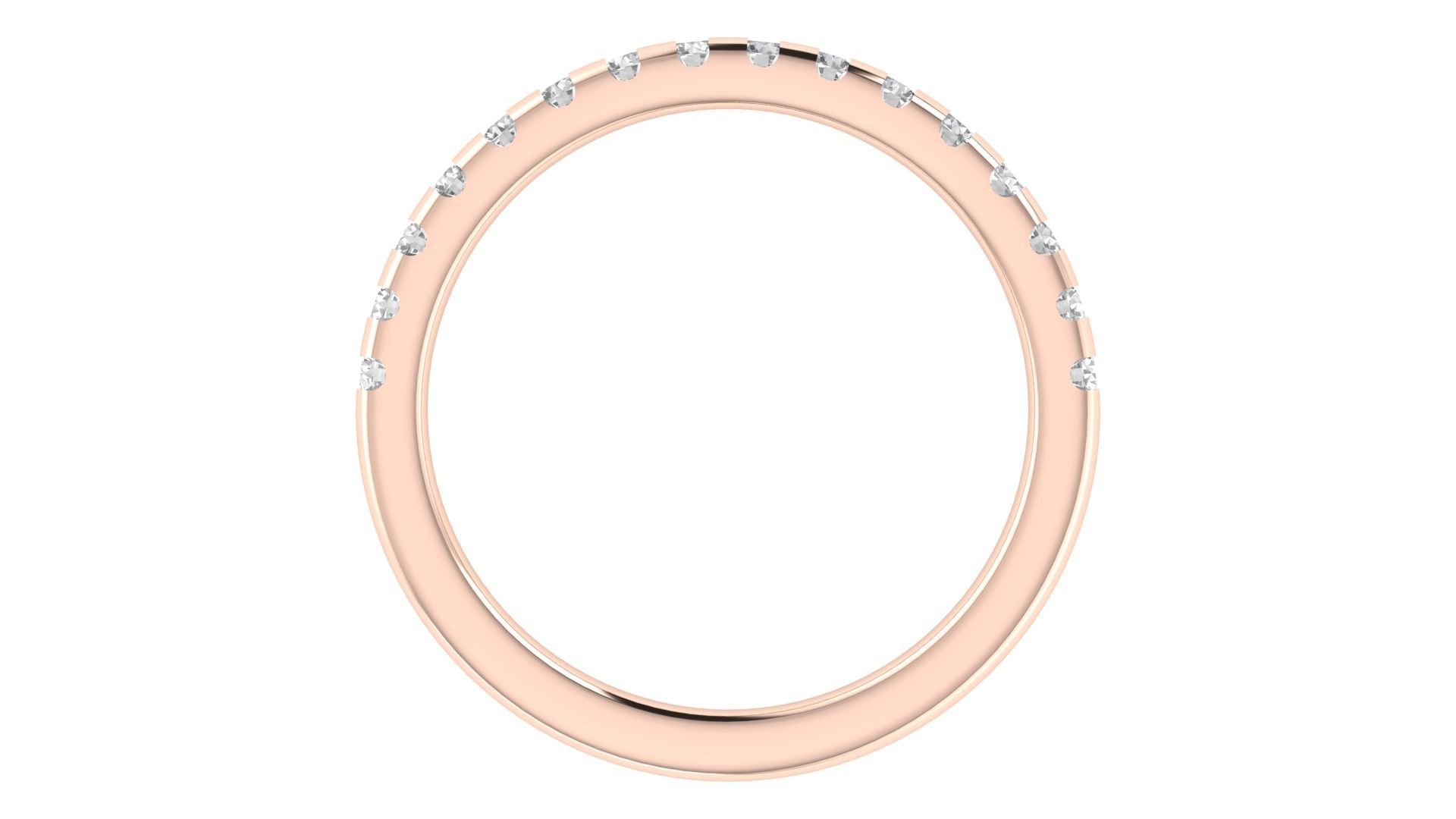 Round Diamond Eternity Band Ring 3dm STL OBJ FBX Renders Details 3D print model_6