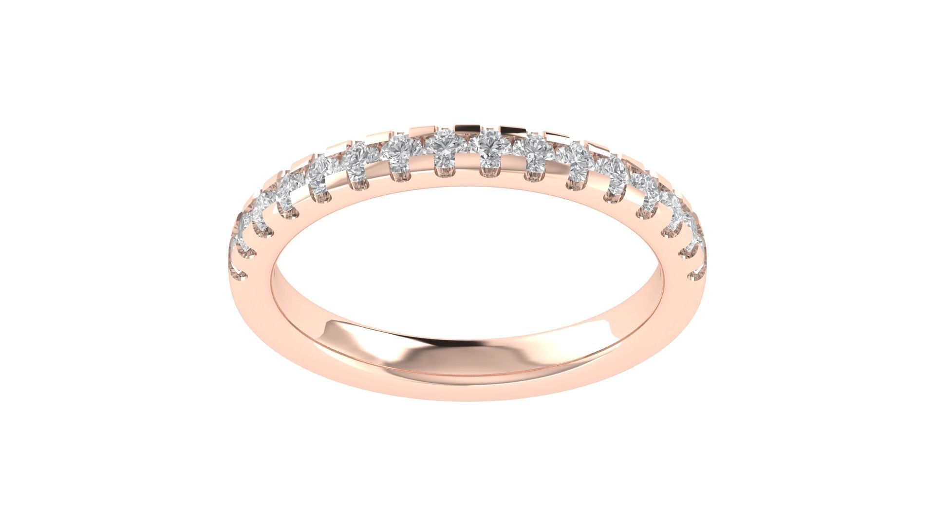 Round Diamond Eternity Band Ring 3dm STL OBJ FBX Renders Details 3D print model_18