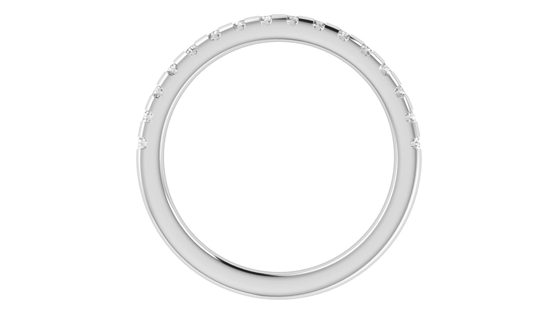 Round Diamond Eternity Band Ring 3dm STL OBJ FBX Renders Details 3D print model_7