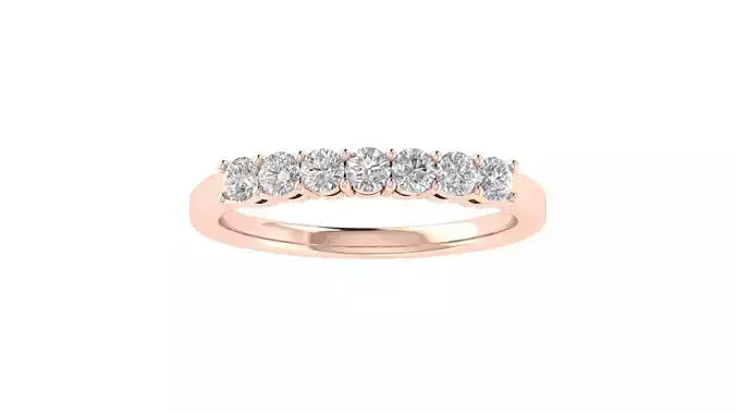 7 Stones Bridal Wedding Band