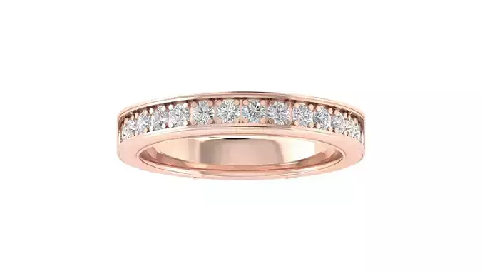 Round Diamond Full Eternity Bridal Wedding Band 