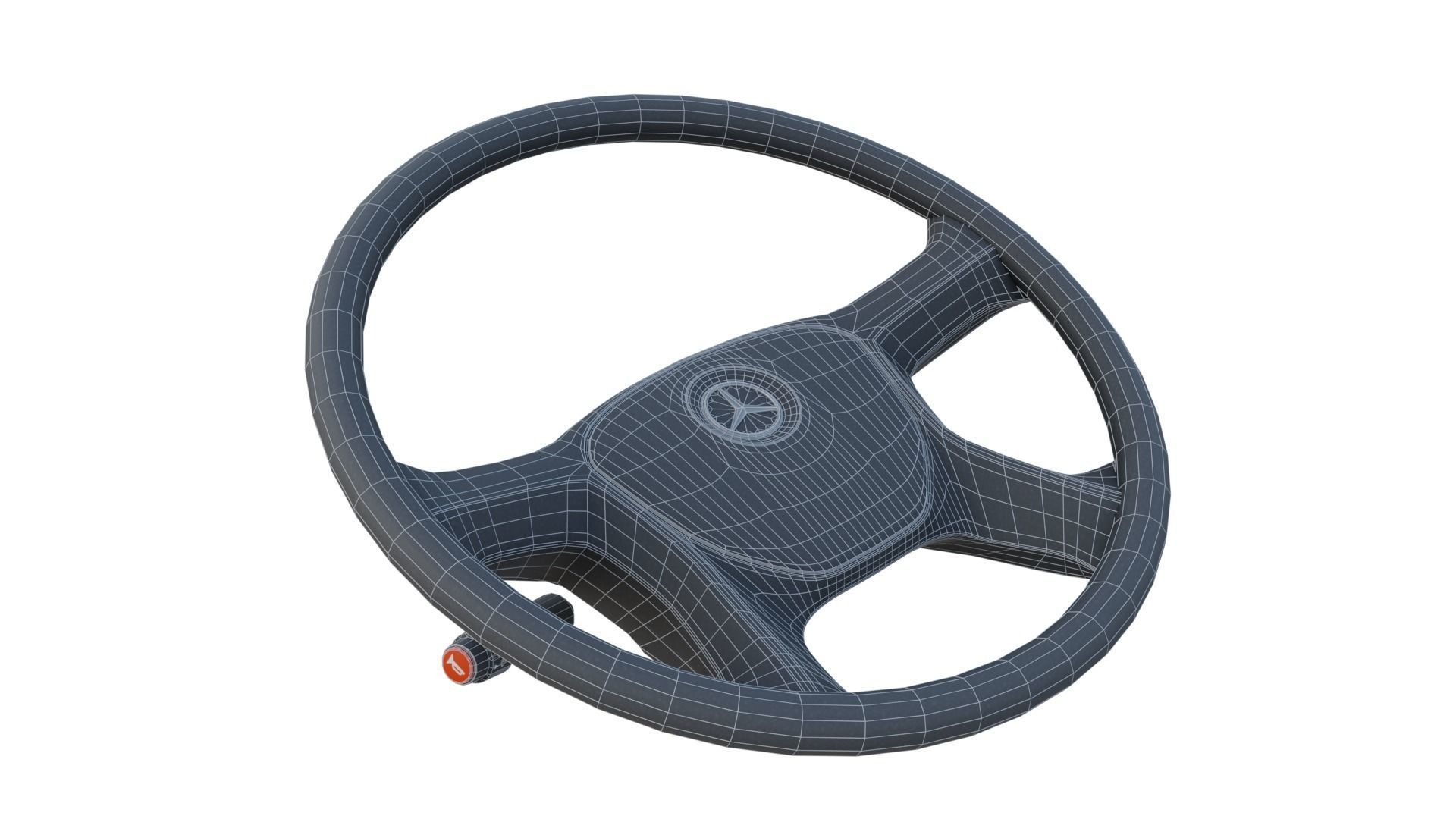 mercy steering wheel only low poly Low-poly 3D model_3