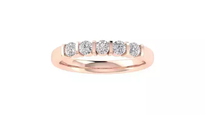 5 Stone Minimalist Tiny Diamond Ring