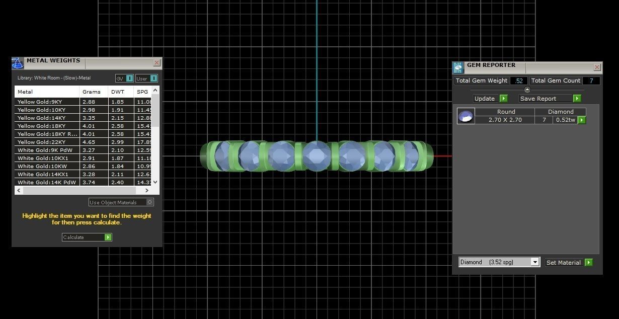 7 Stones BRidal Matching Band 3D print model_20