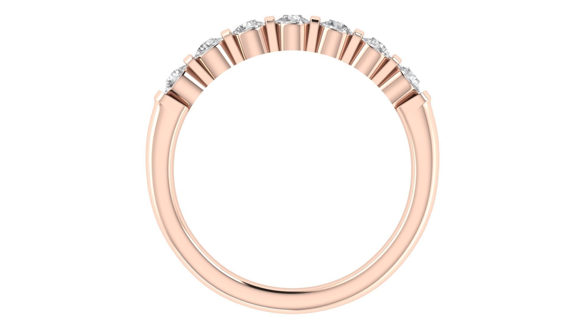 7 Stones BRidal Matching Band 3D print model_6