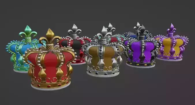 Crown - SciFi Character Design Low-poly 3D model