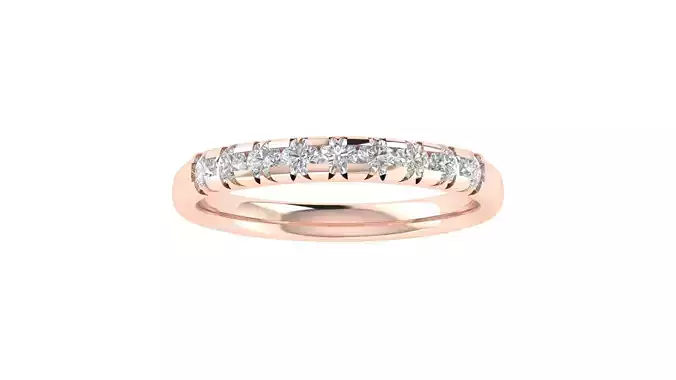 9 Stones Wedding Band Ring