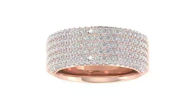 Thick Wedding Matching Band Ring For Bride