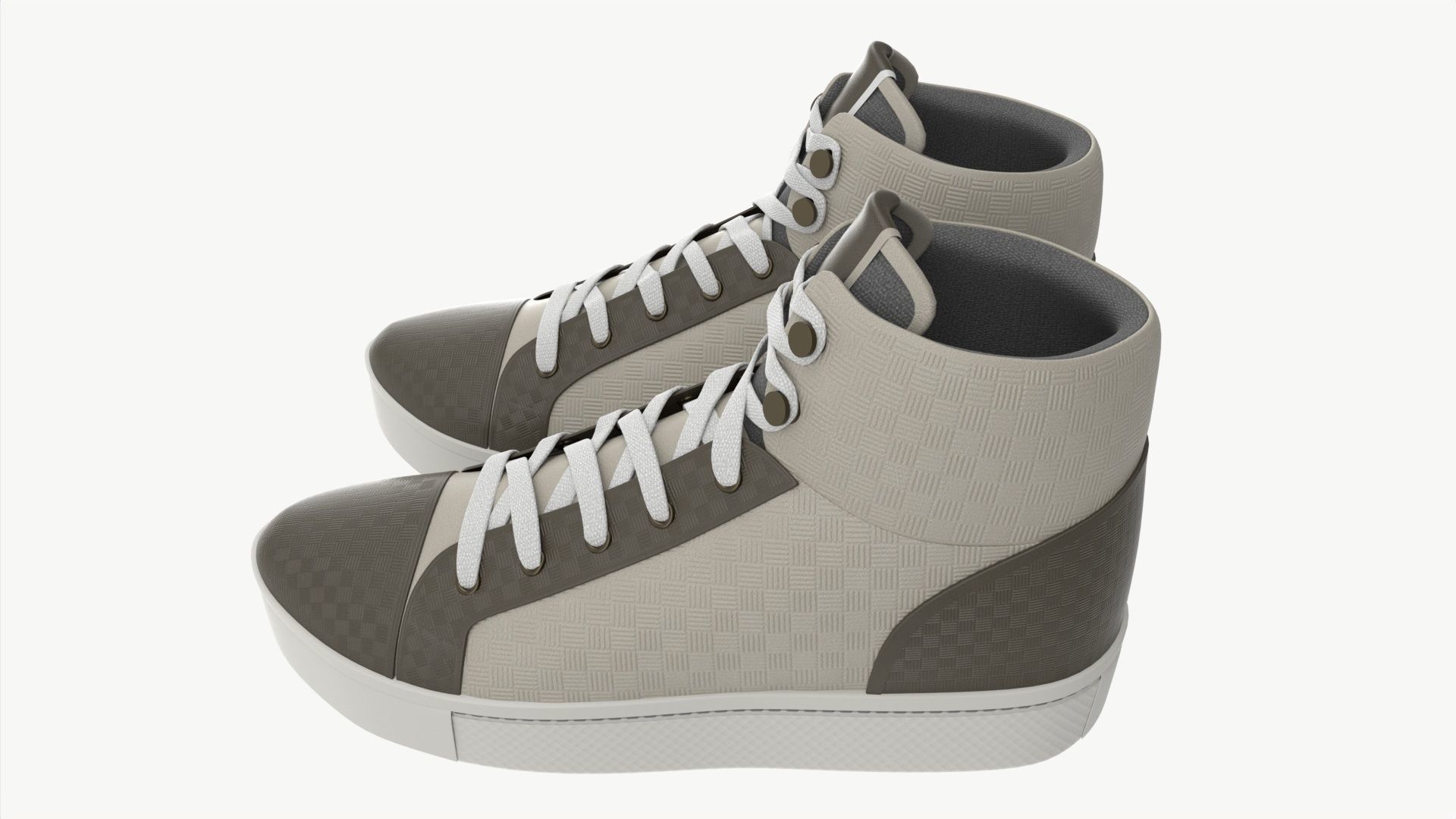 High-top Sneakers 3D model_1