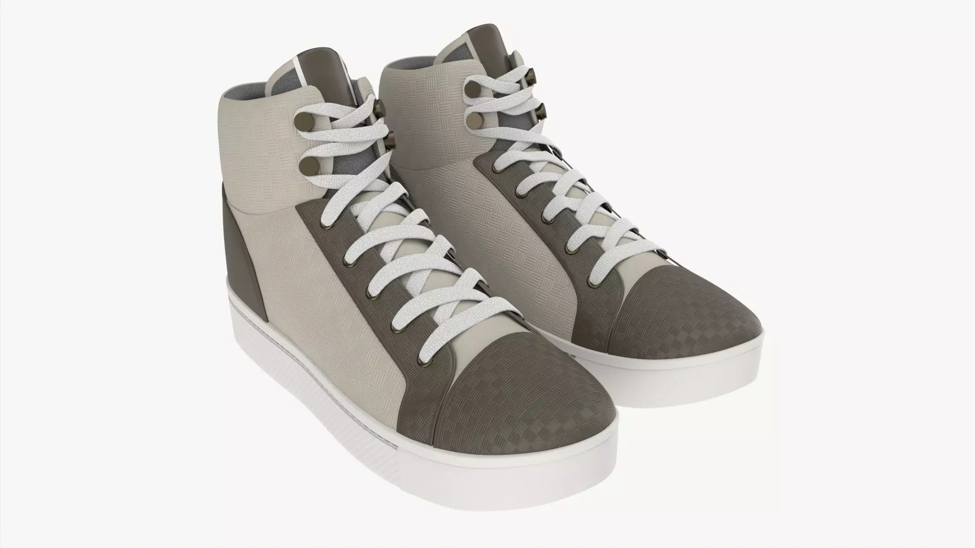 High-top Sneakers 3D model_0