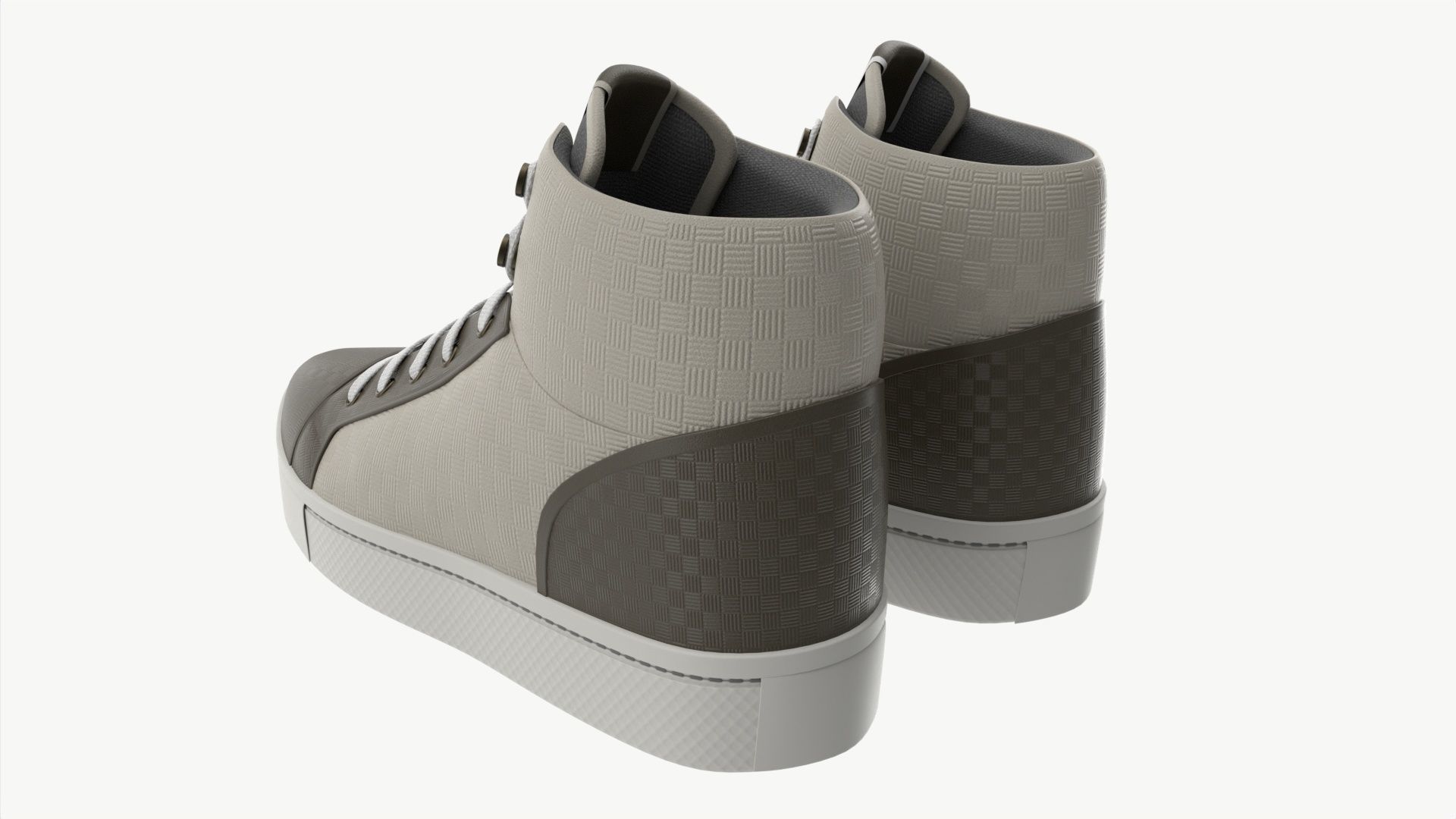 High-top Sneakers 3D model_2