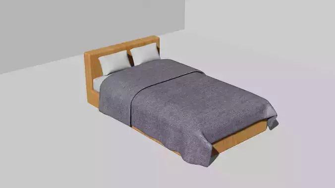 Simple Bed Free 3D model