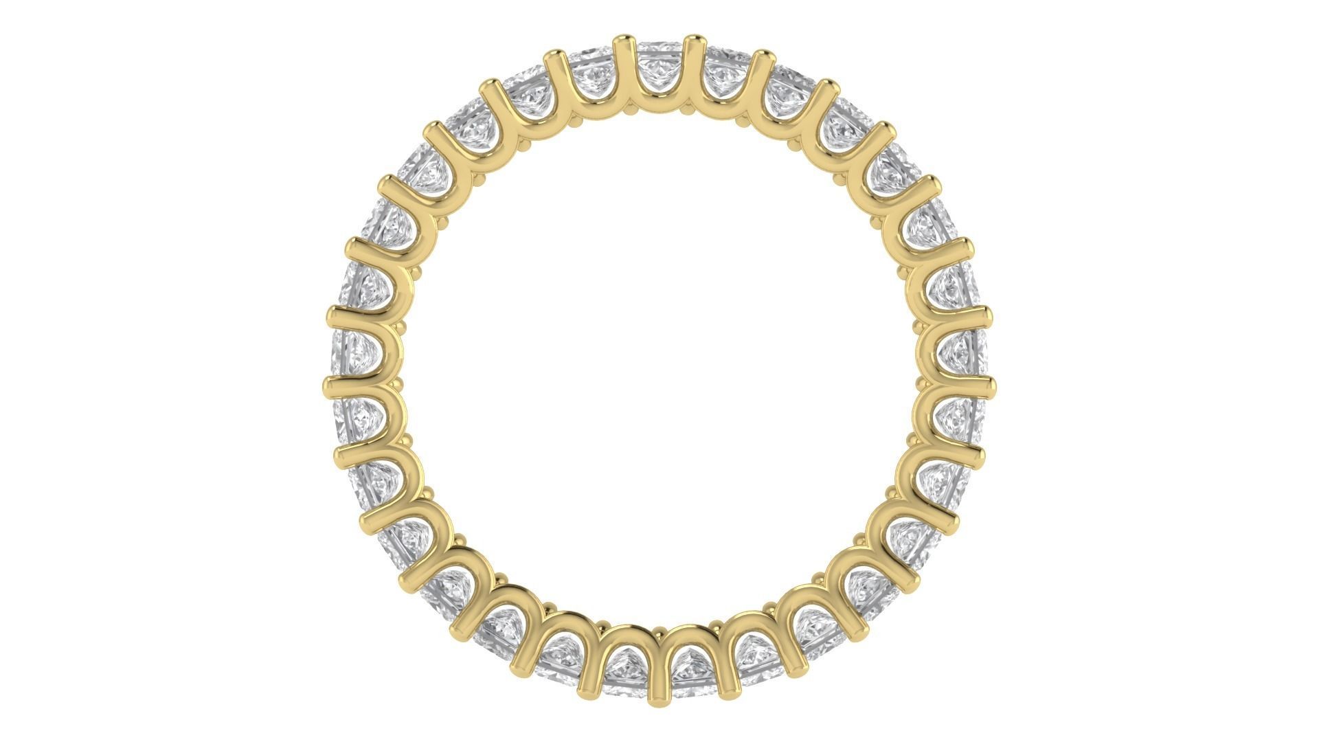 Princess Diamond Full Eternity Band Ring 3D print model_5