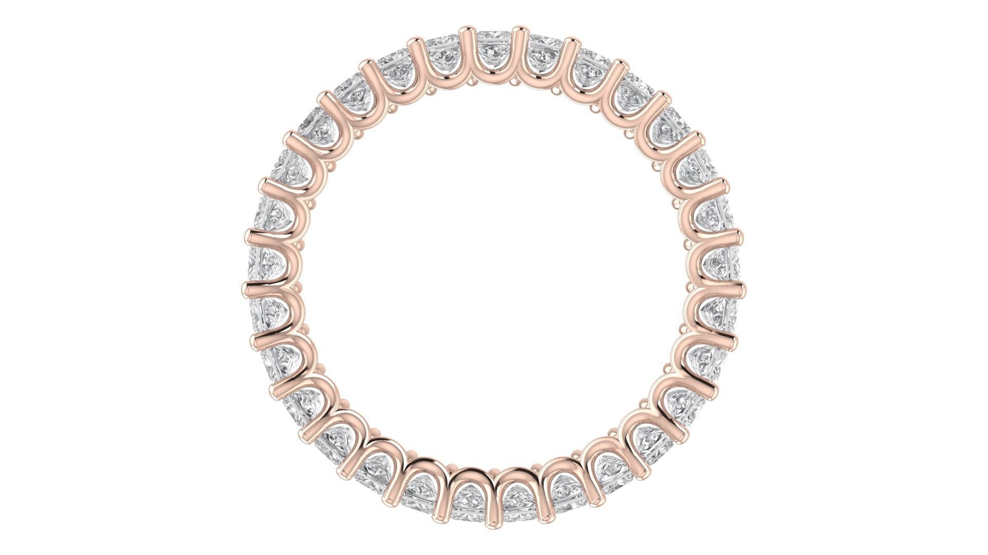 Princess Diamond Full Eternity Band Ring 3D print model_6