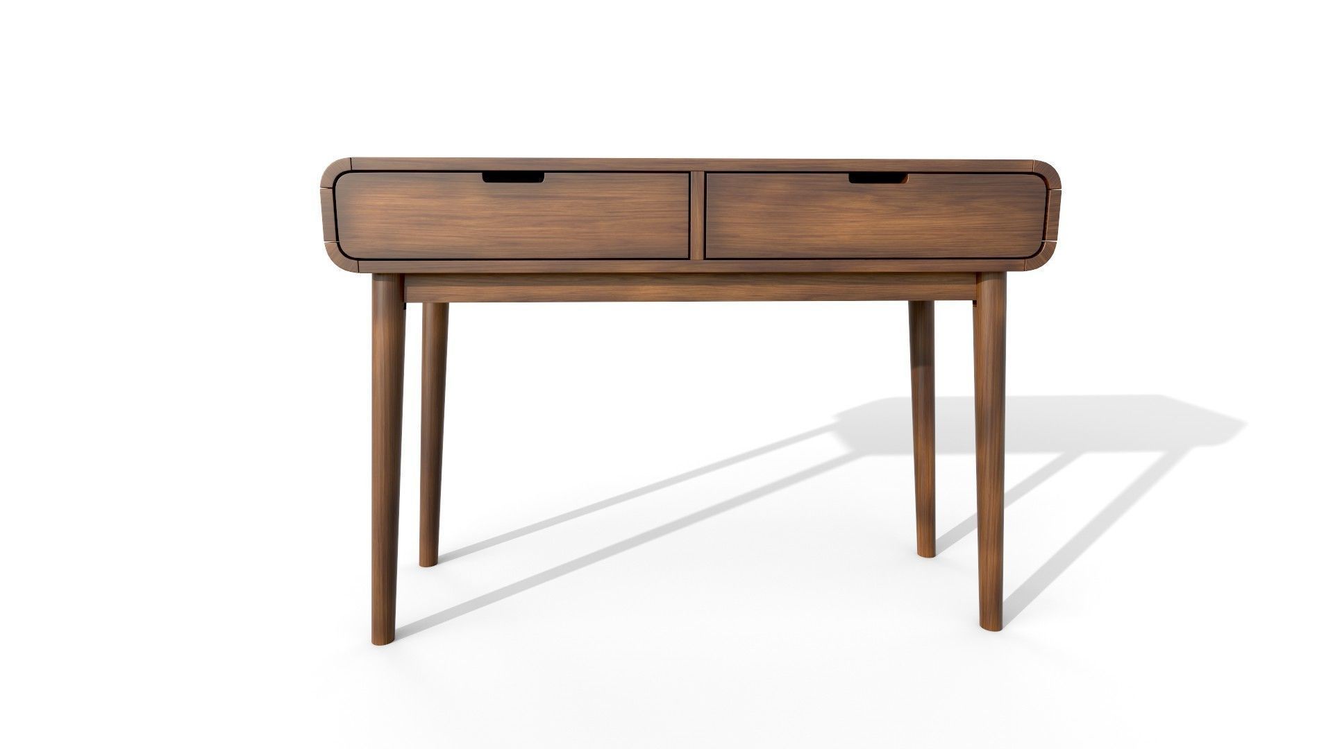 Table in Walnut Wood Finish 3D model_28