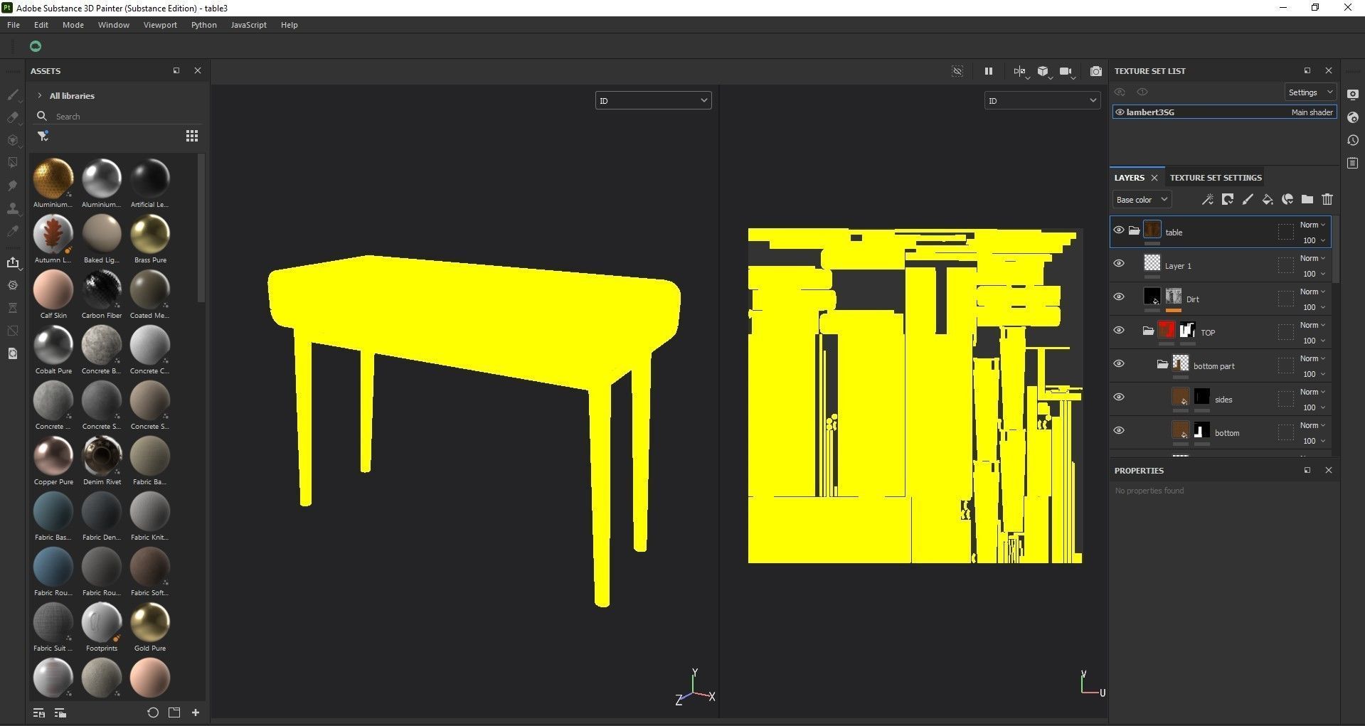 Table in Walnut Wood Finish 3D model_11