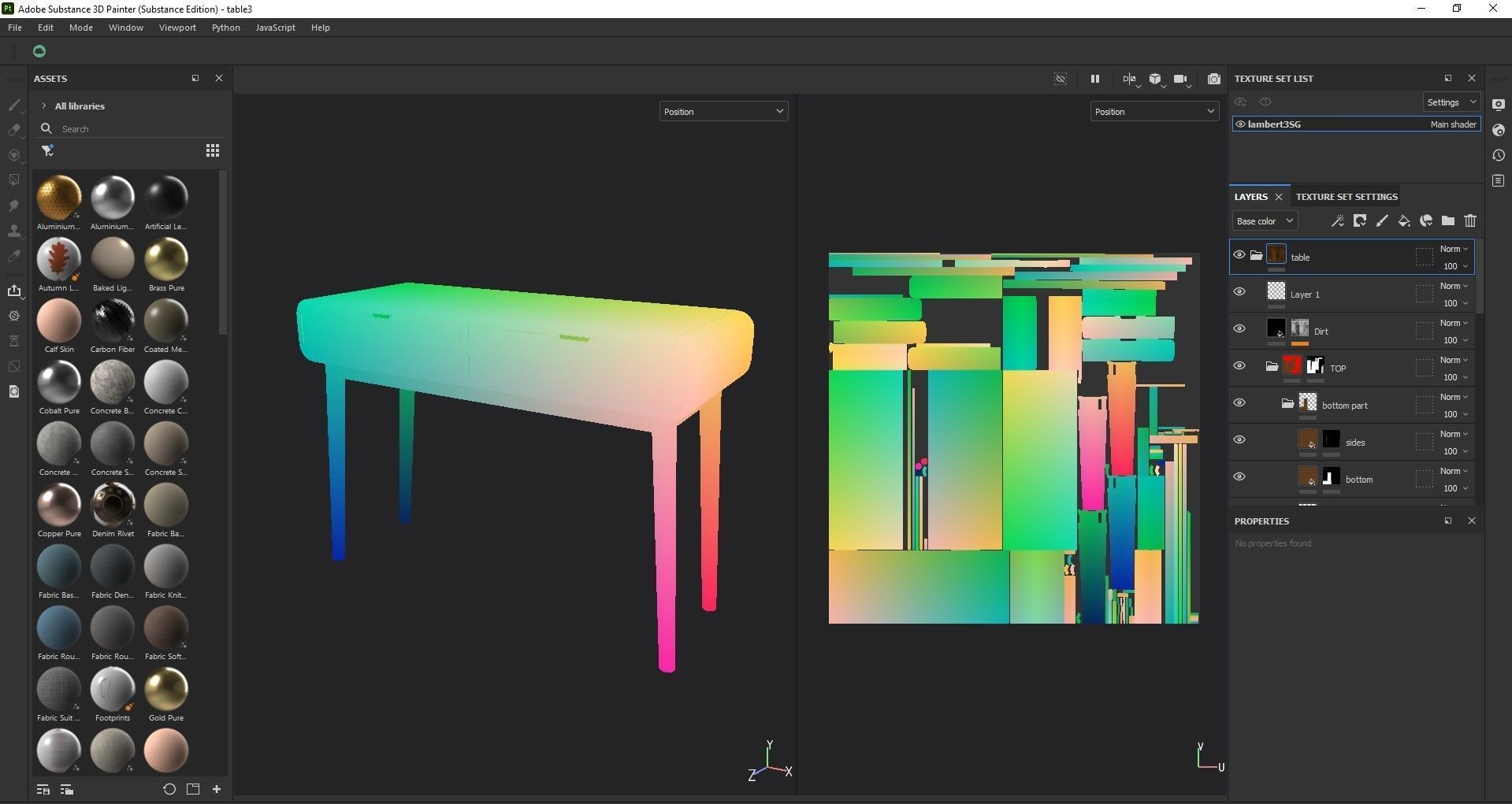 Table in Walnut Wood Finish 3D model_14